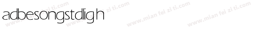 adbesongstd light字体转换